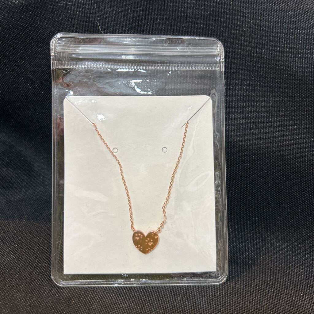 Paw Print Heart Necklace