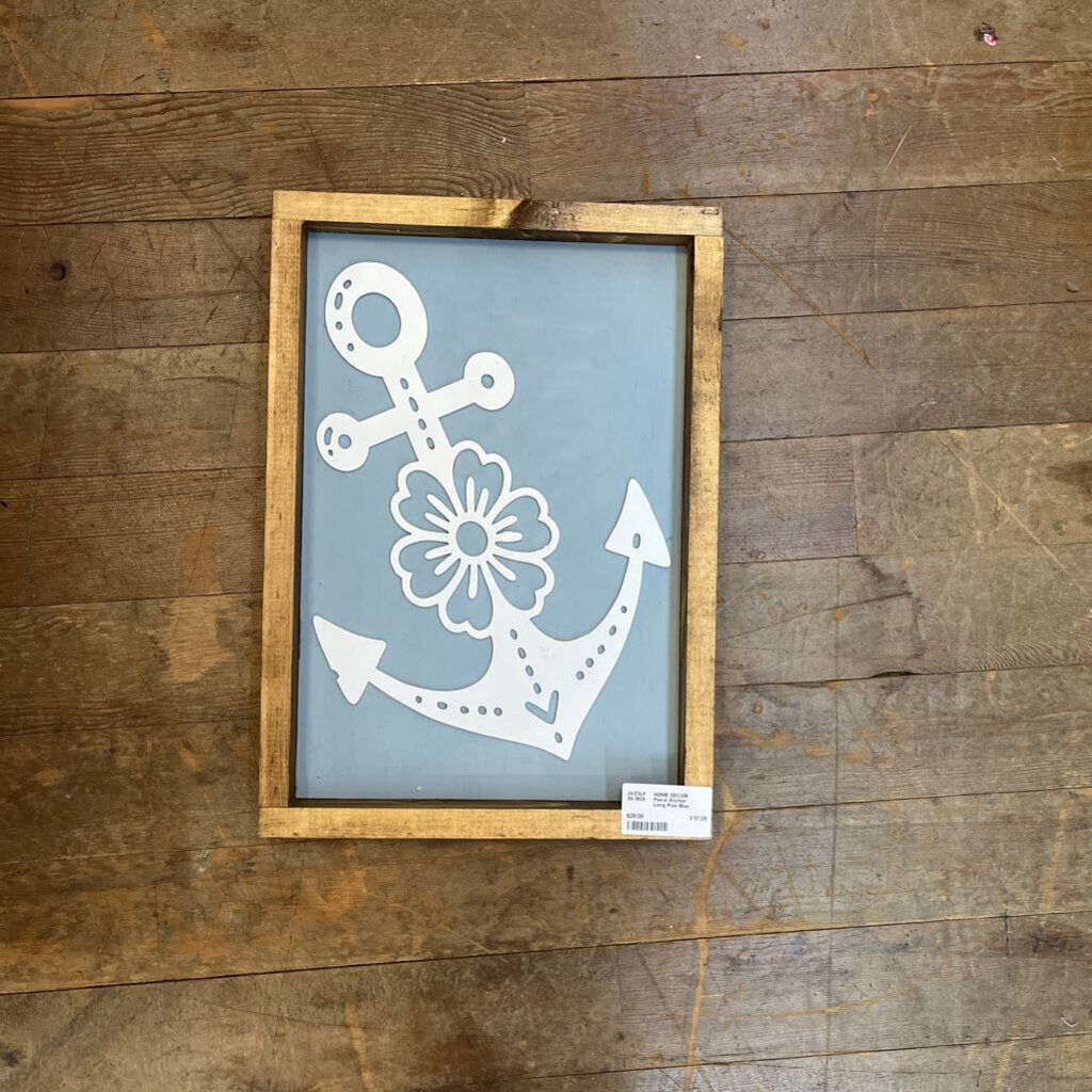 Floral Anchor Long Pale Blue