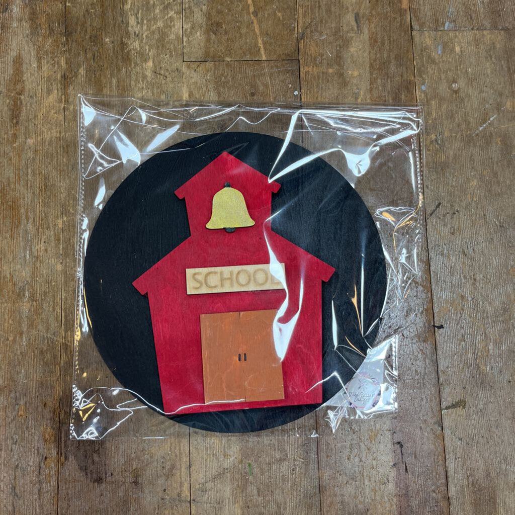 School House Black Background Round CAE