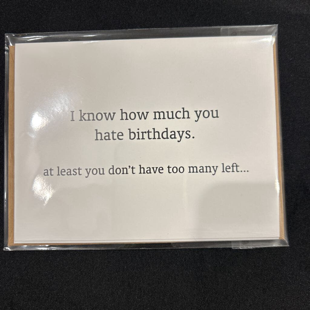 Hate Birthdays, Cards