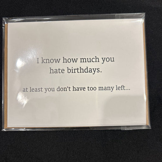 Hate Birthdays, Cards
