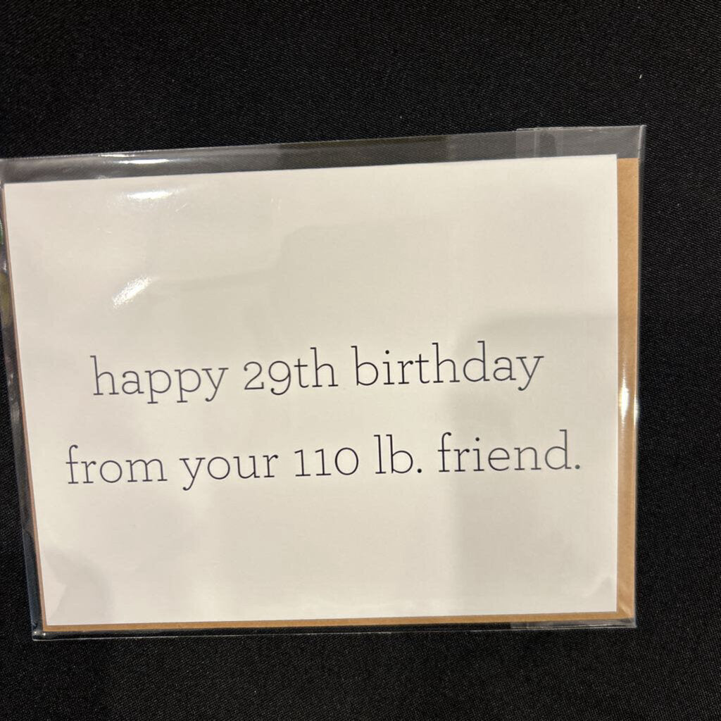 29th Birthday, Card