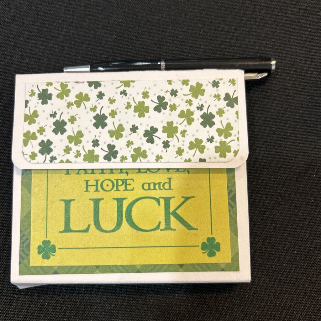 St Pat's Notepad Holder with Pen