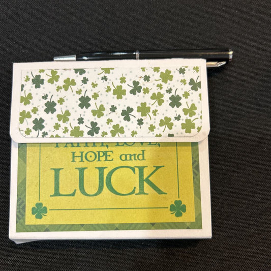 St Pat's Notepad Holder with Pen