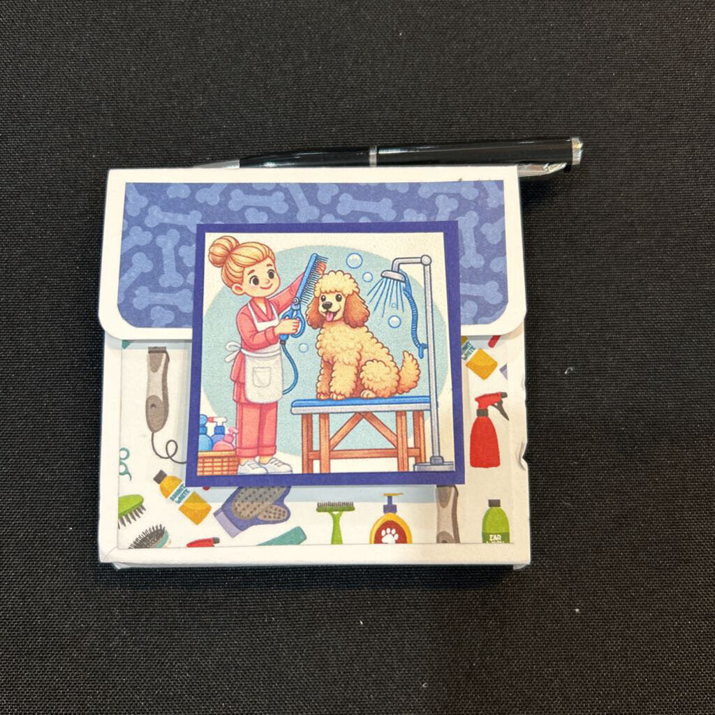 Dog Groomer Notepad with Pen