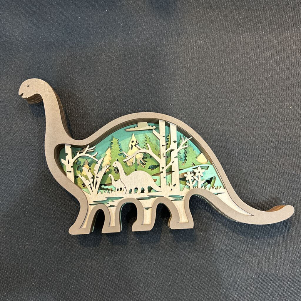 Brontosaurus Layered 3D Decor