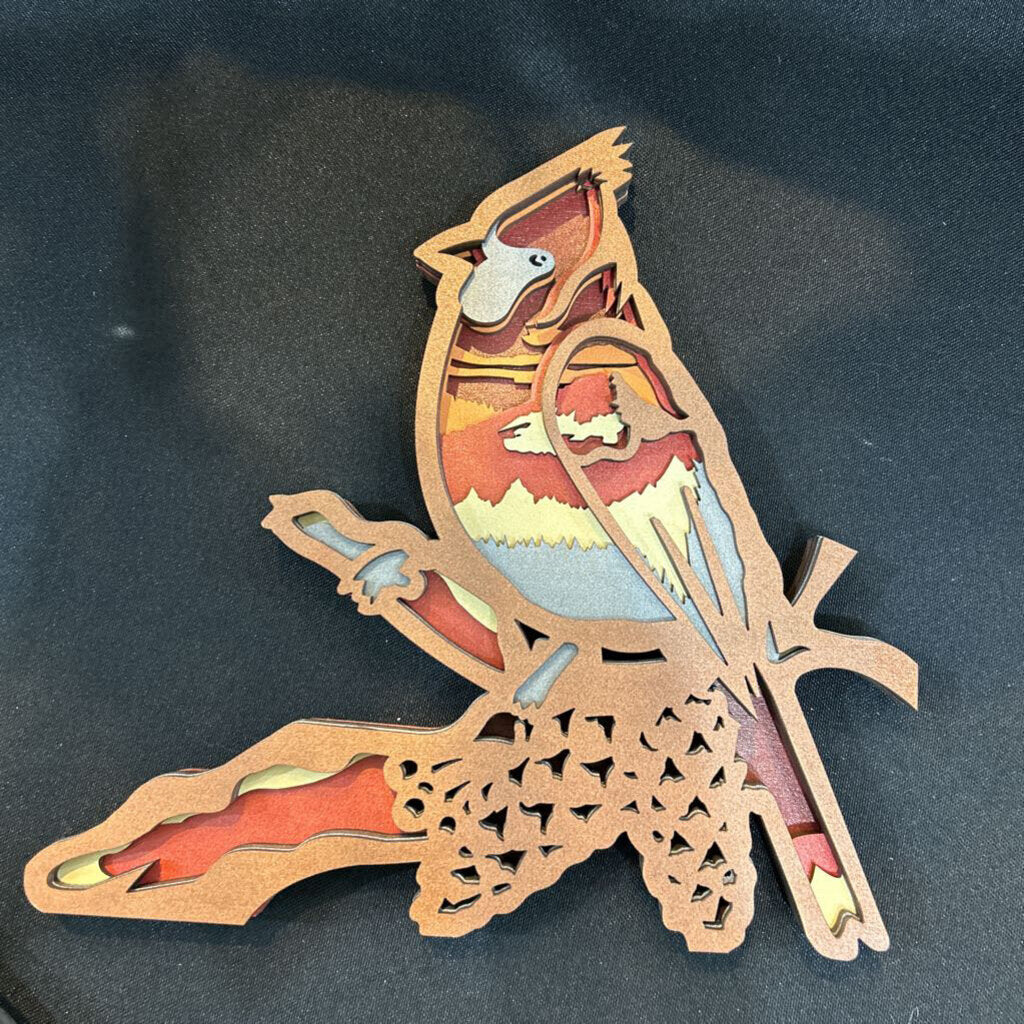 Cardinal Layered 3D Decor