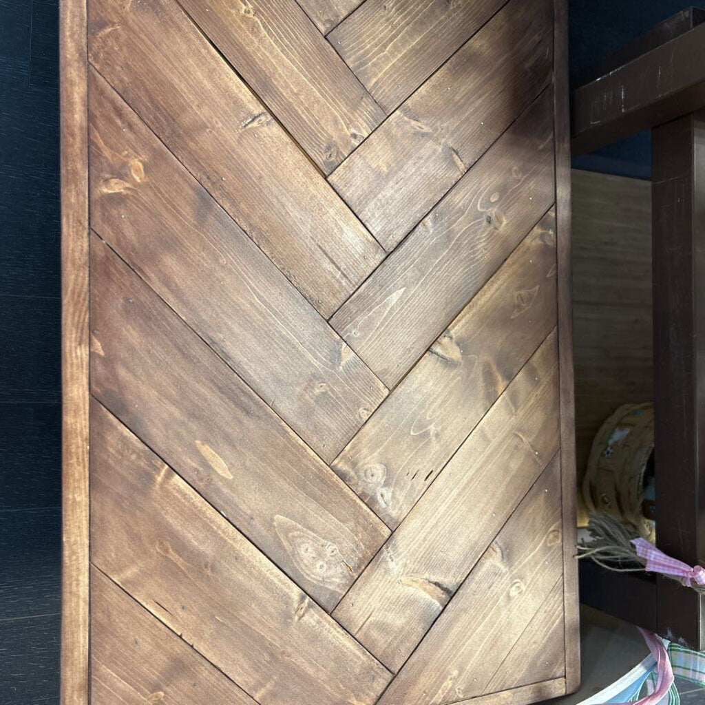 Rustic 61" Wood & Metal Bench