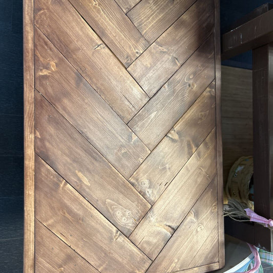 Rustic 61" Wood & Metal Bench