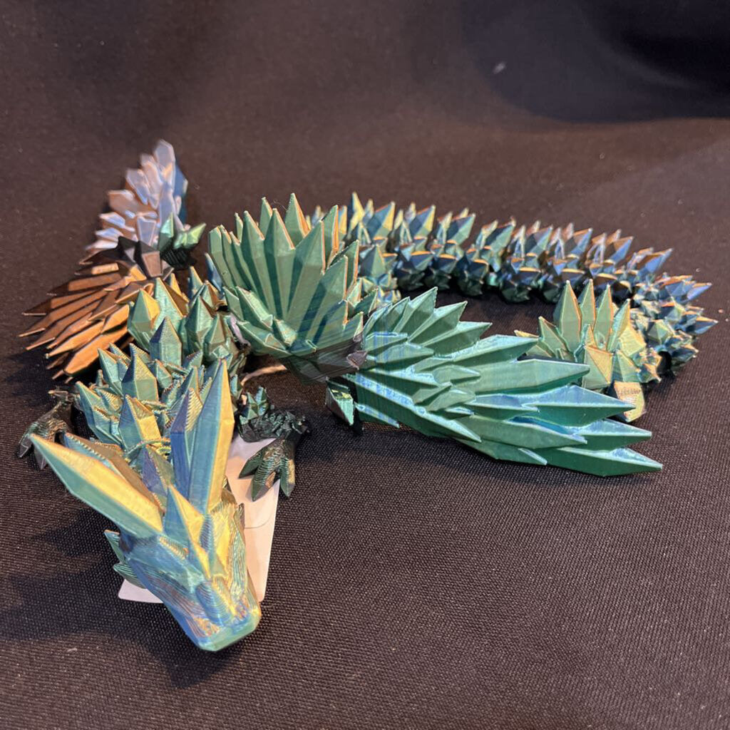 3D Medium Winged Crystal Dragon