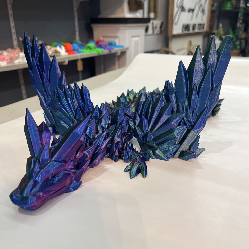 3D Large Winged Crystal Dragon