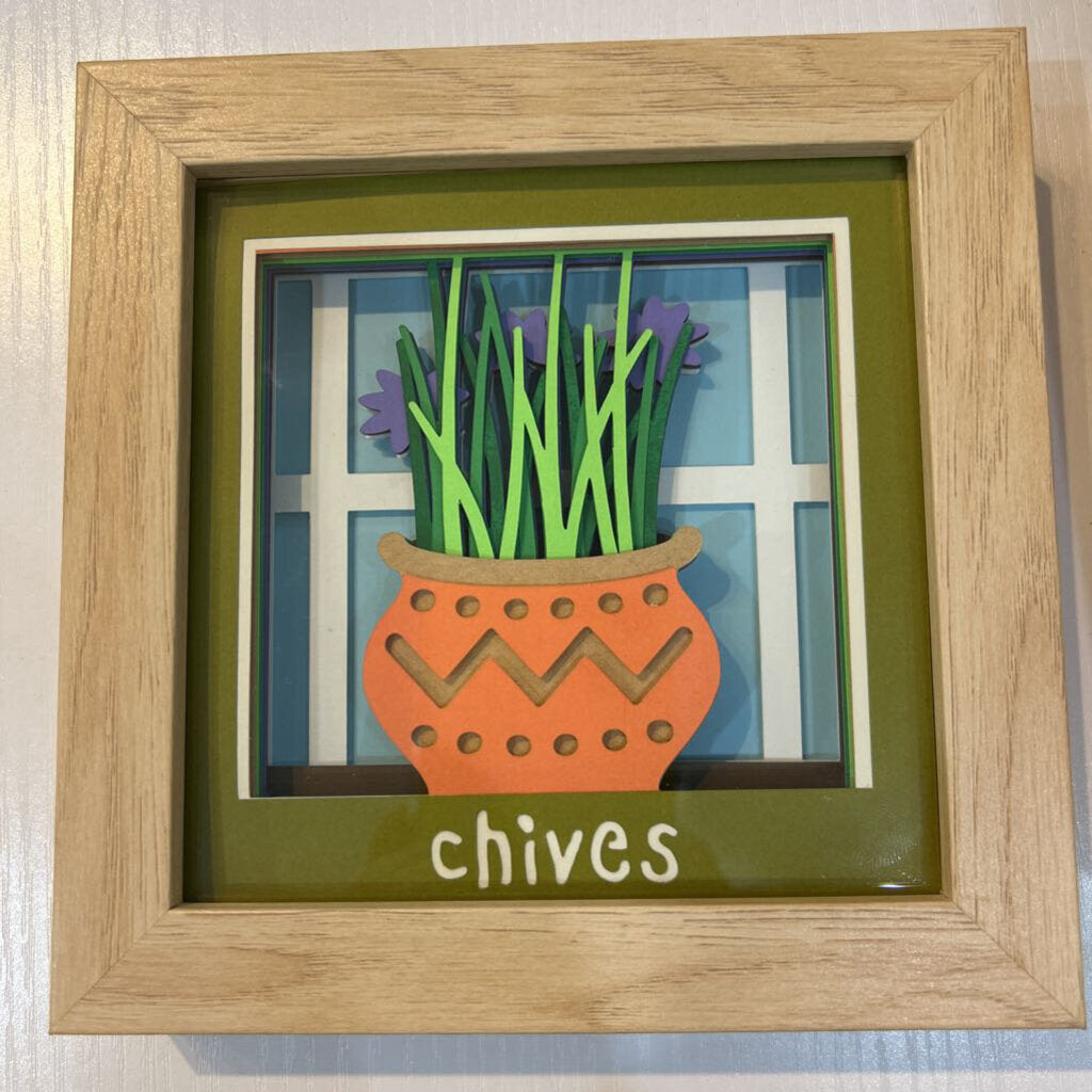 Framed Chive Pot Shadowbox