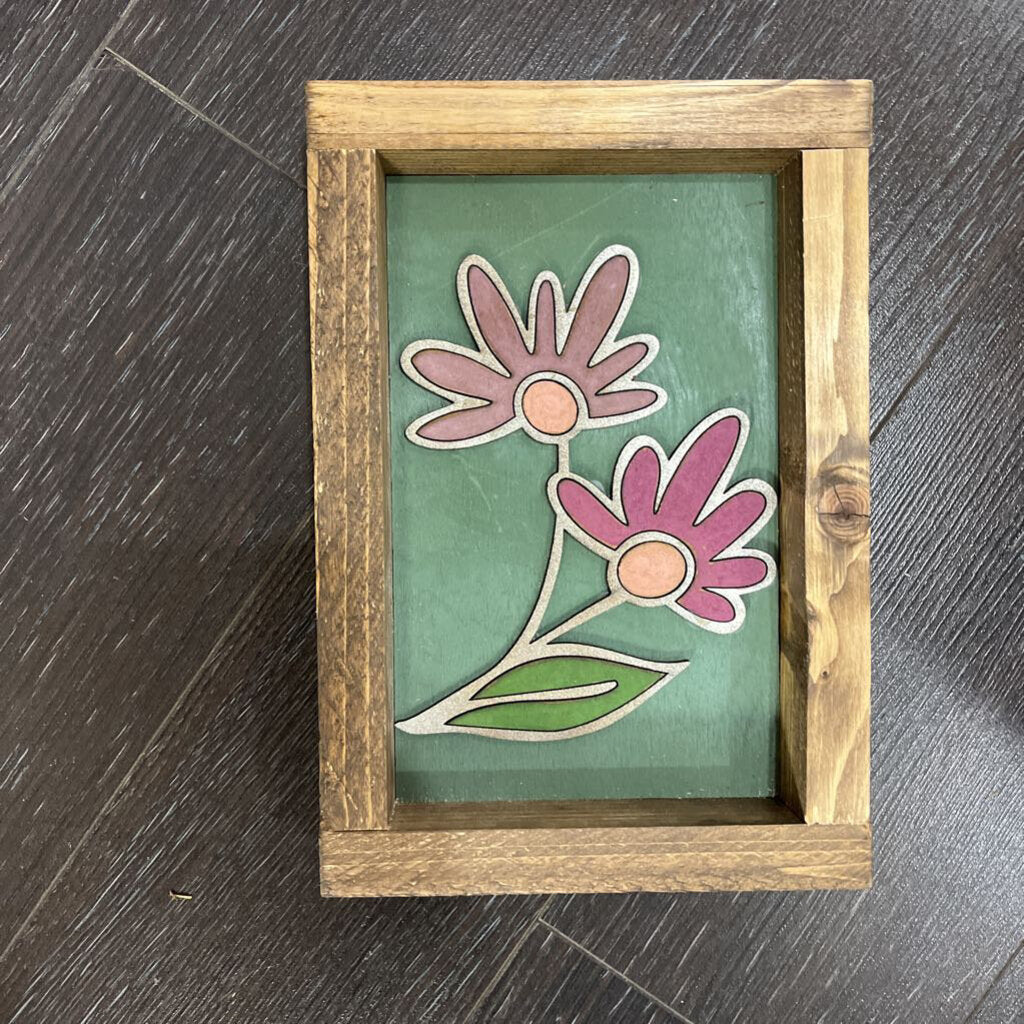 Green/Silver Flower Duo