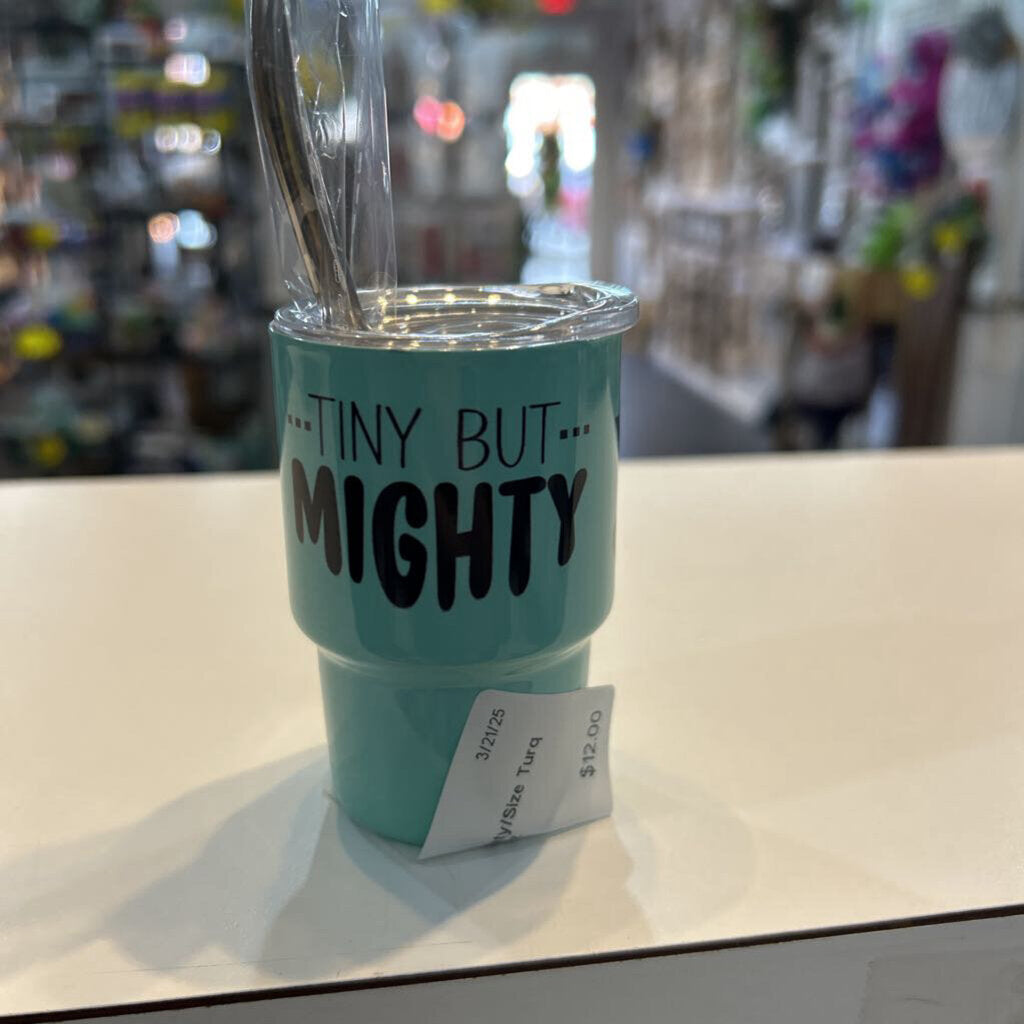 Tiny/Mighty/Size Turq 3oz Mini Tumbler