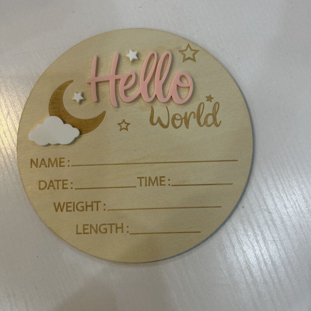 Hello World Baby Milestone Signs