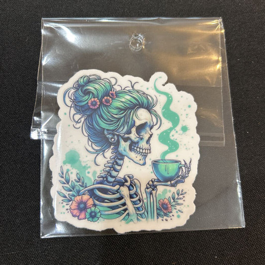 Skeleton Tea Sticker