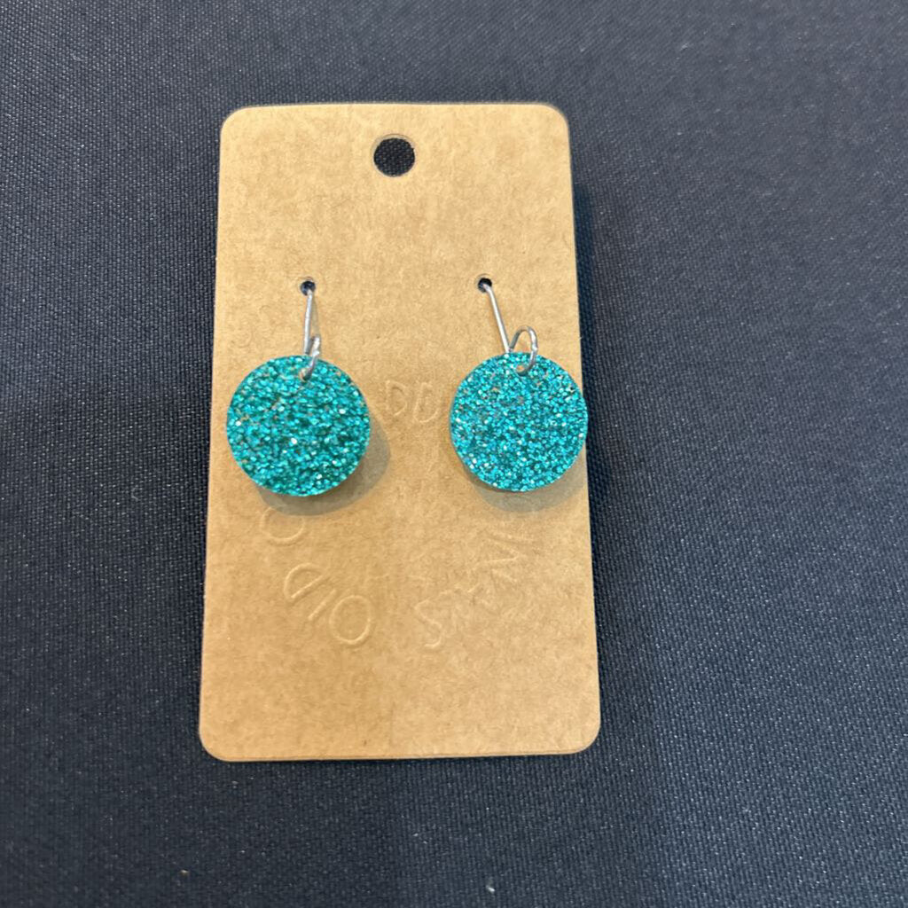 Teal Glitter Petite Earring