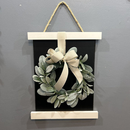 Hanging Wreath Sign with rope