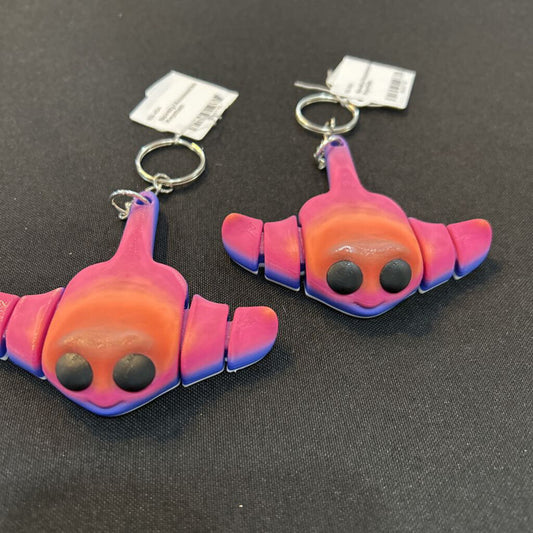Stingray Pink & Purple Keychain