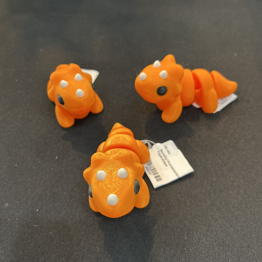 3D Orange Triceratops