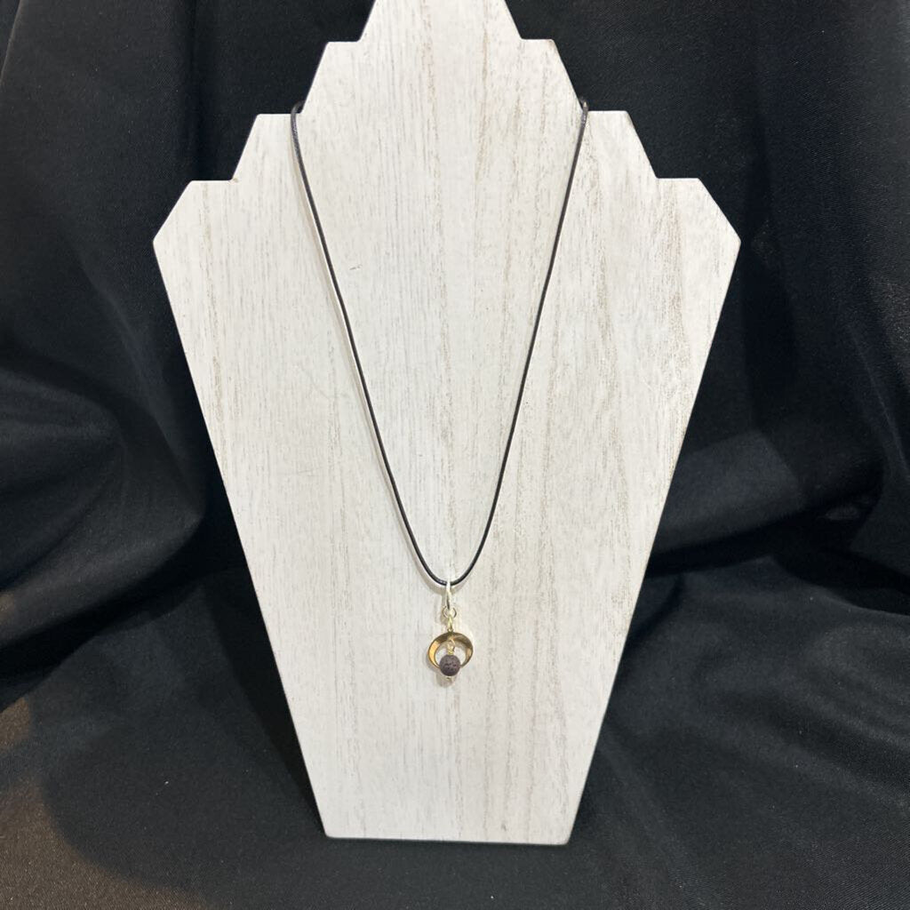 Corded Lava Stone Necklace