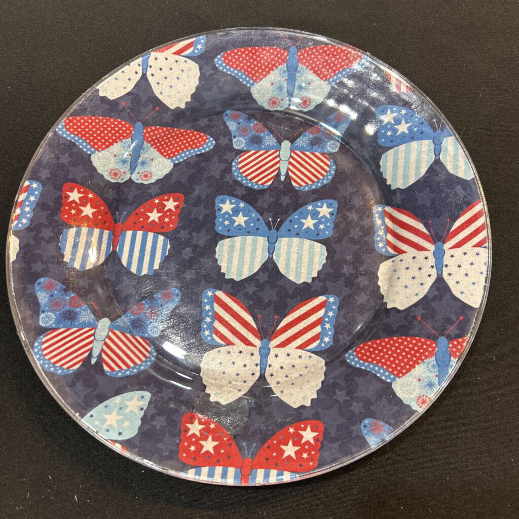 Large Patriotic Butterflies Plate