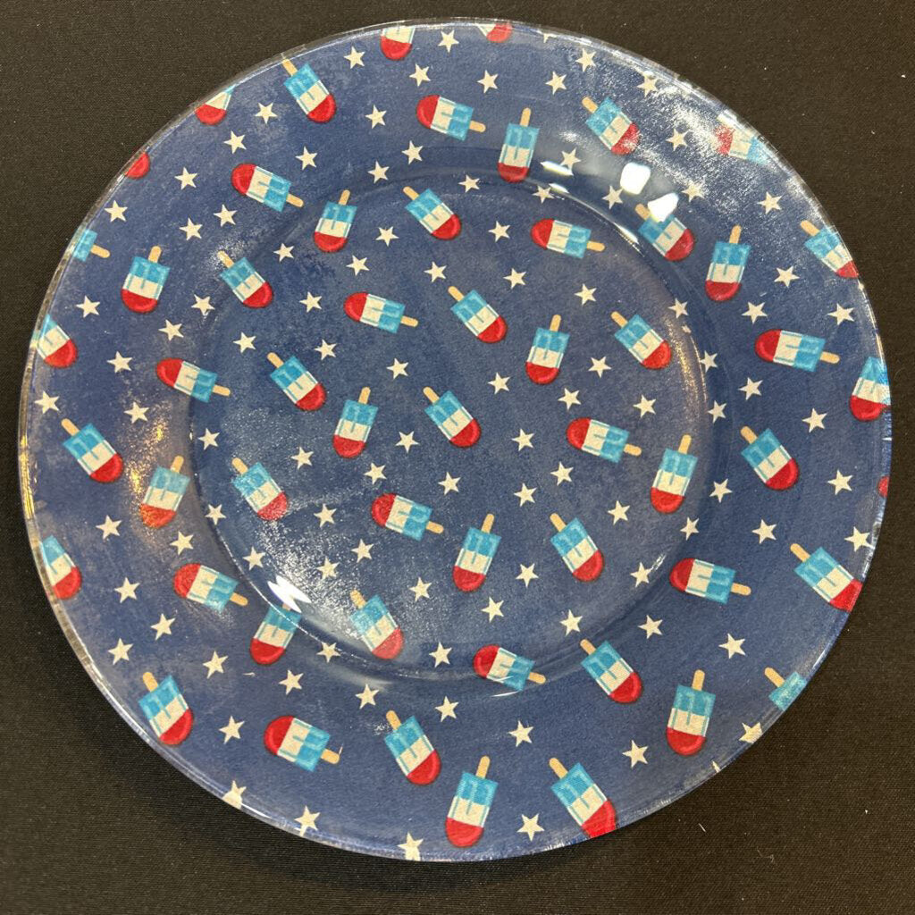 Large Patriotic Popsicles Plate
