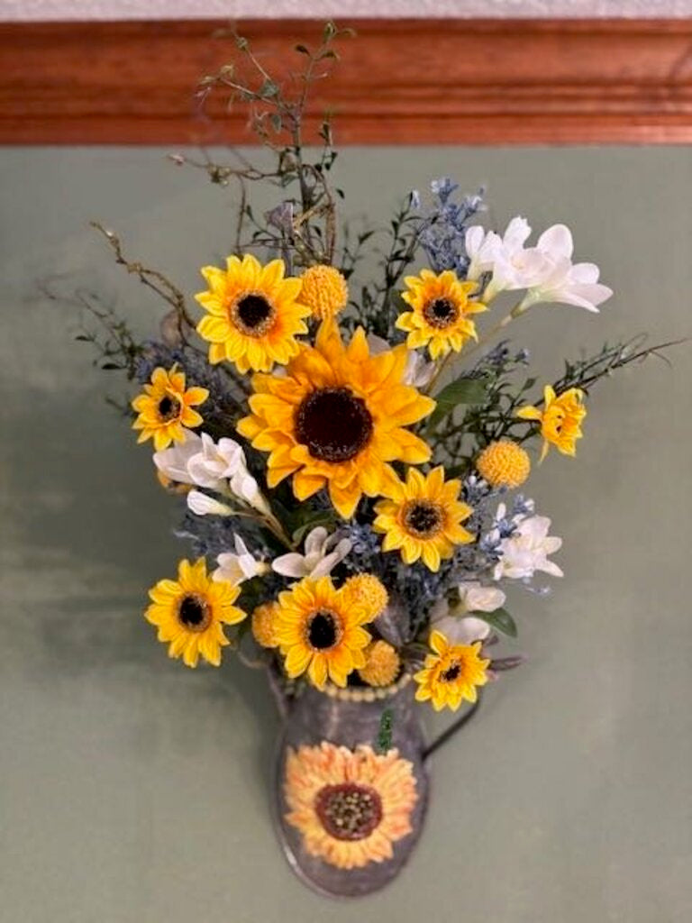 Wall Watering Can-Sunflwer Daisy
