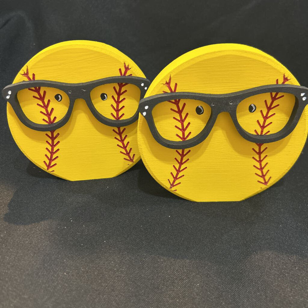 Softball w/Glasses