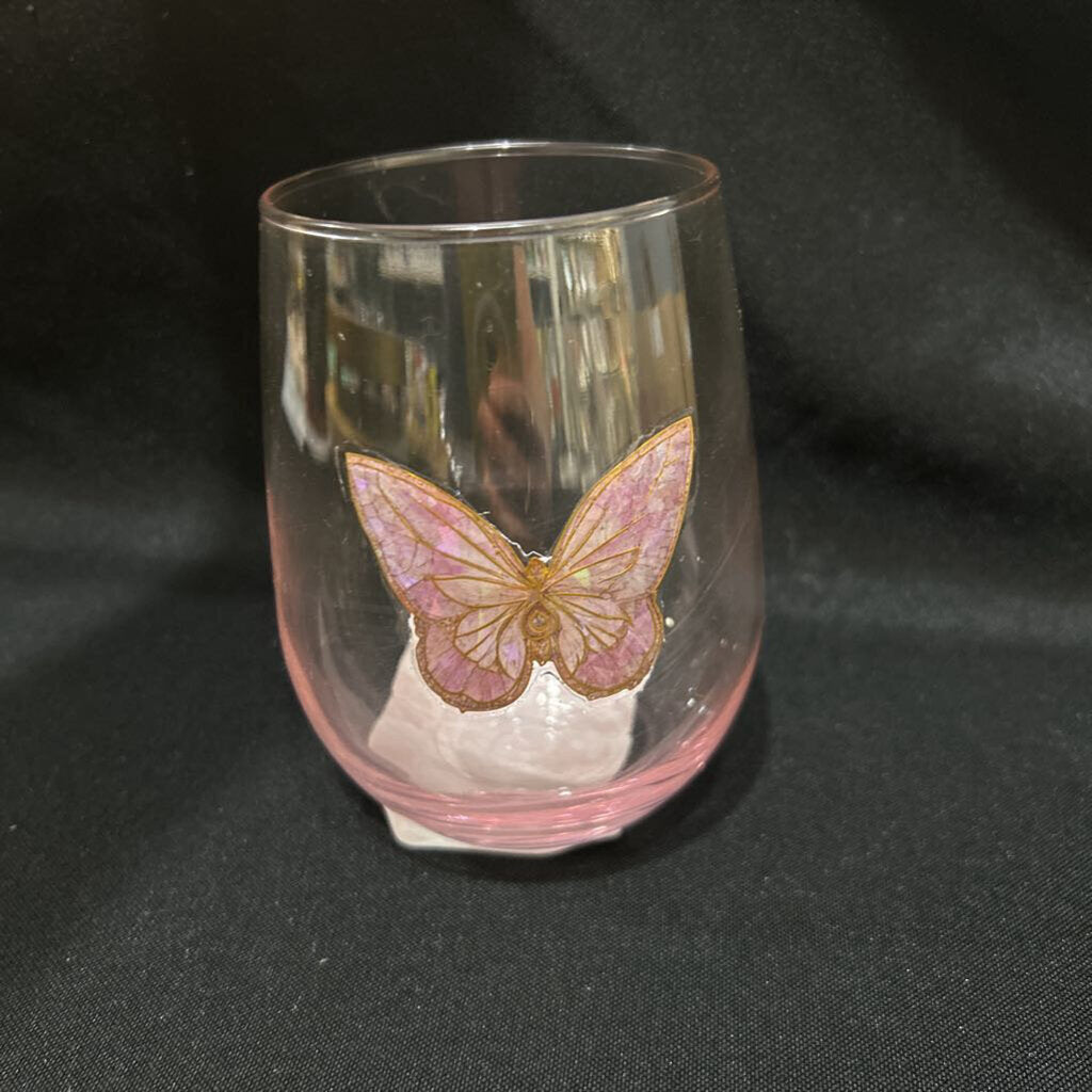 Butterfly Wine Glass