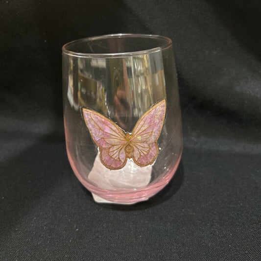 Butterfly Wine Glass
