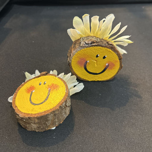 Smiling Faces Wood Slices