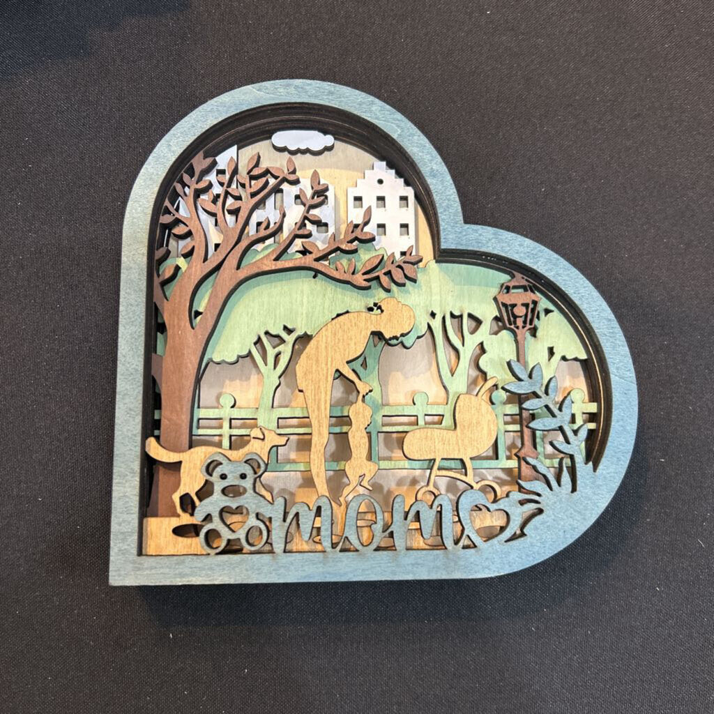 Mom Heart Layered 3D Decor