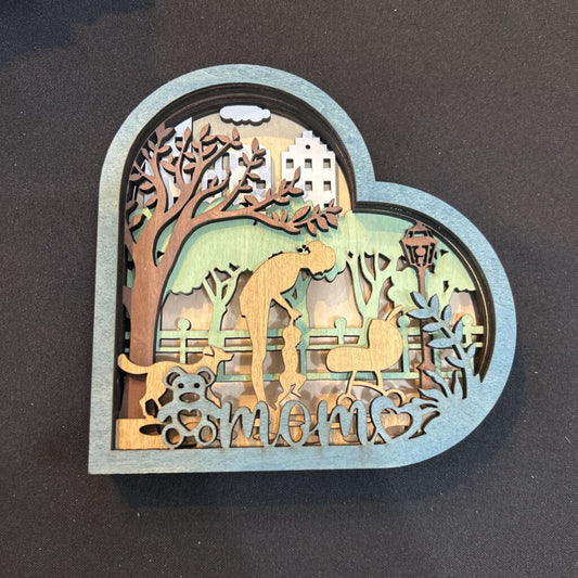 Mom Heart Layered 3D Decor