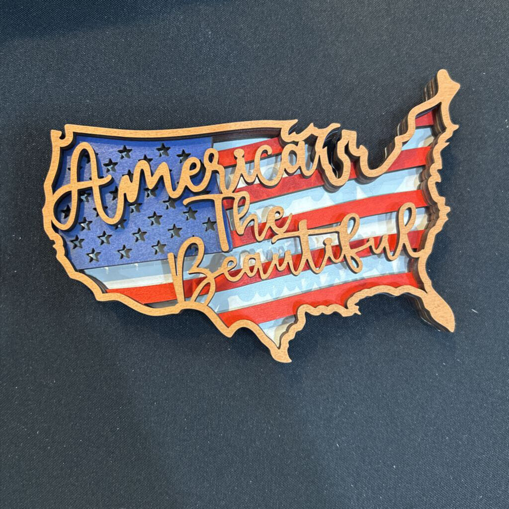 America Layered 3D Decor
