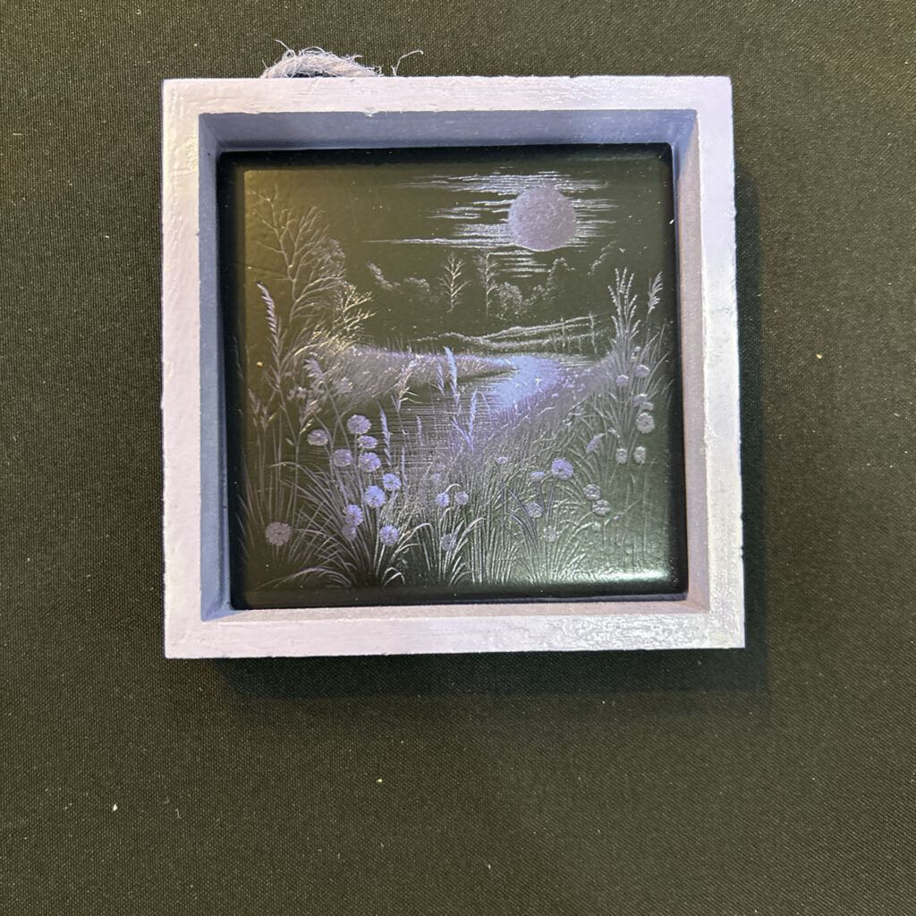 Flower Meadow Painted Tile