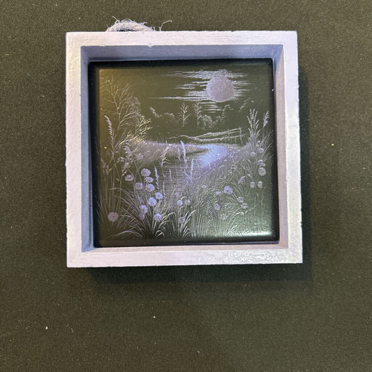 Flower Meadow Painted Tile