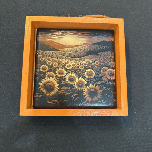 Sunflower Painted Tile