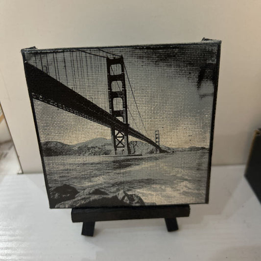 Bridge Painted Canvas w/Easel