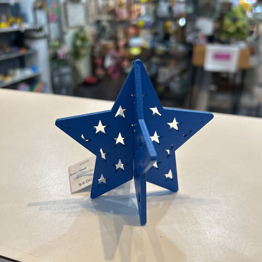 3D Star-Blue Star Mini laser cut (shelf sitter)