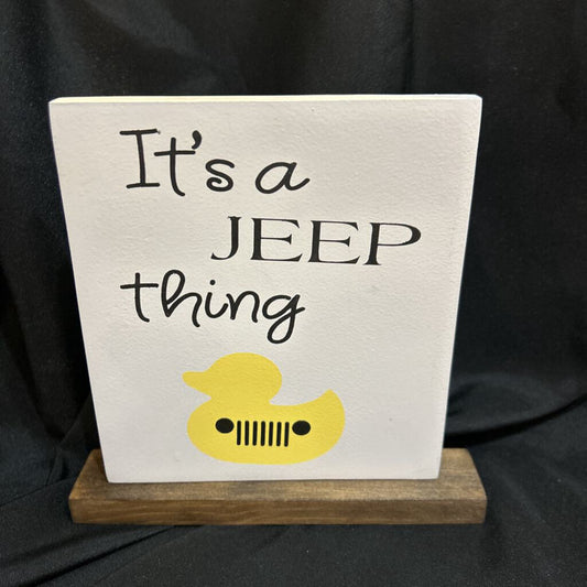 It's a Jeep Thing yellow duck
