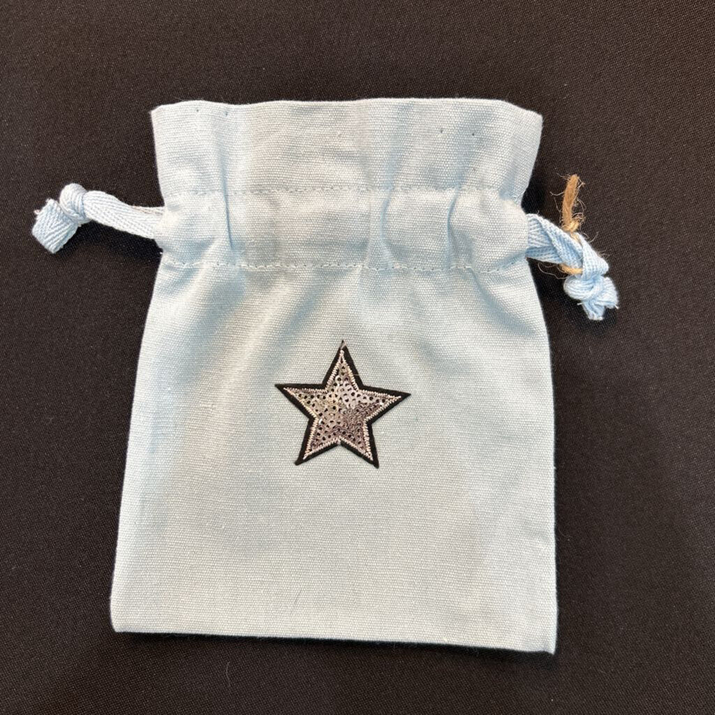 Lil Bag-Silver Star, Blue Tie Bag