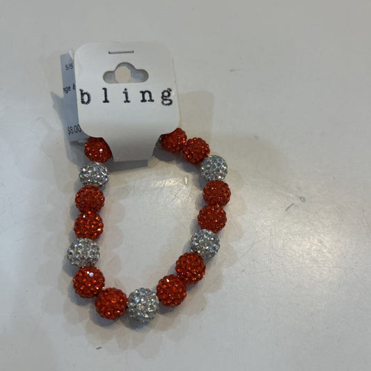 Bling Bracelet-Orange & Silver