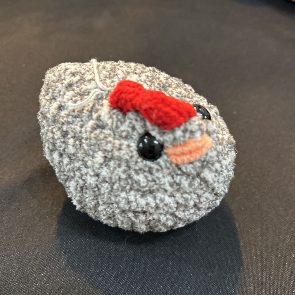 Crochet Brown & White Chicken