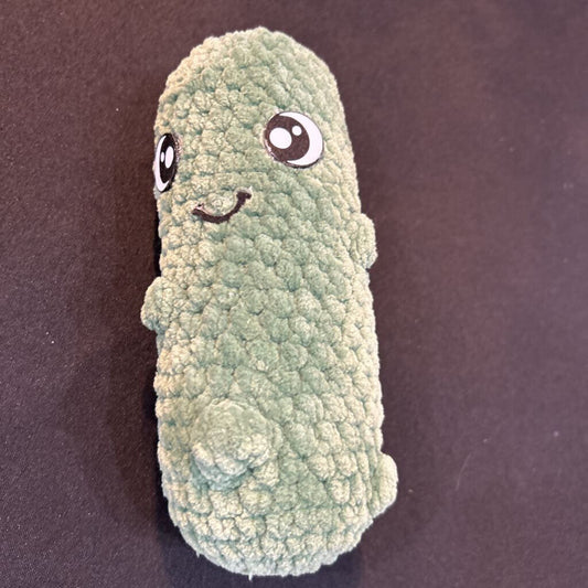 Crochet Medium Pickle w/eyes & mouth