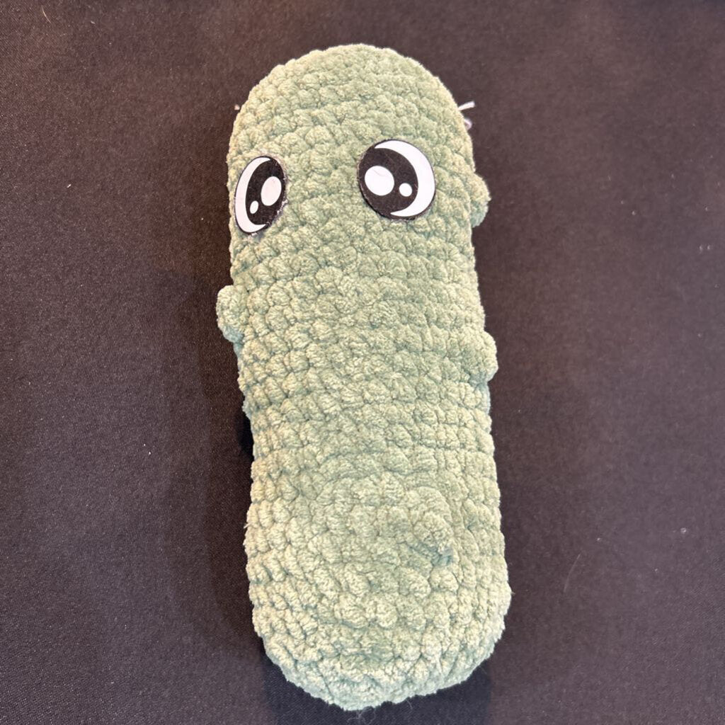 Crochet Large Pickle with eyes