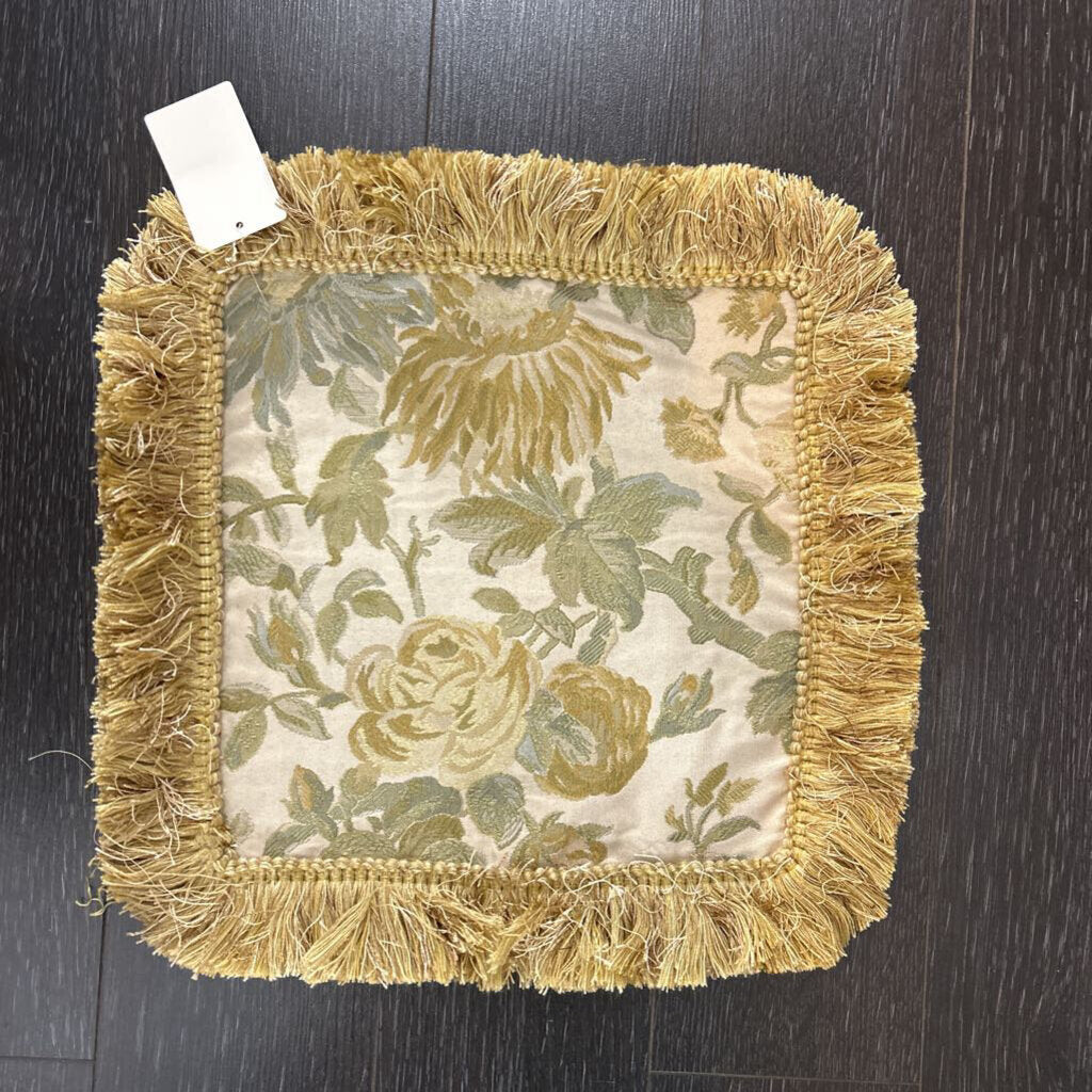 Tapestries with shades of Green, Gold & Cream with gold fringe