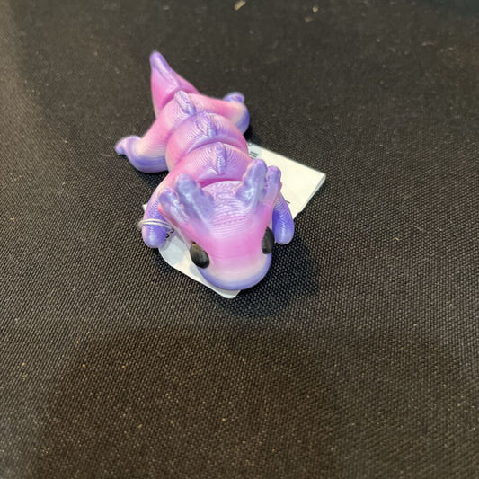 3D Axolotl Pink & Purple Small