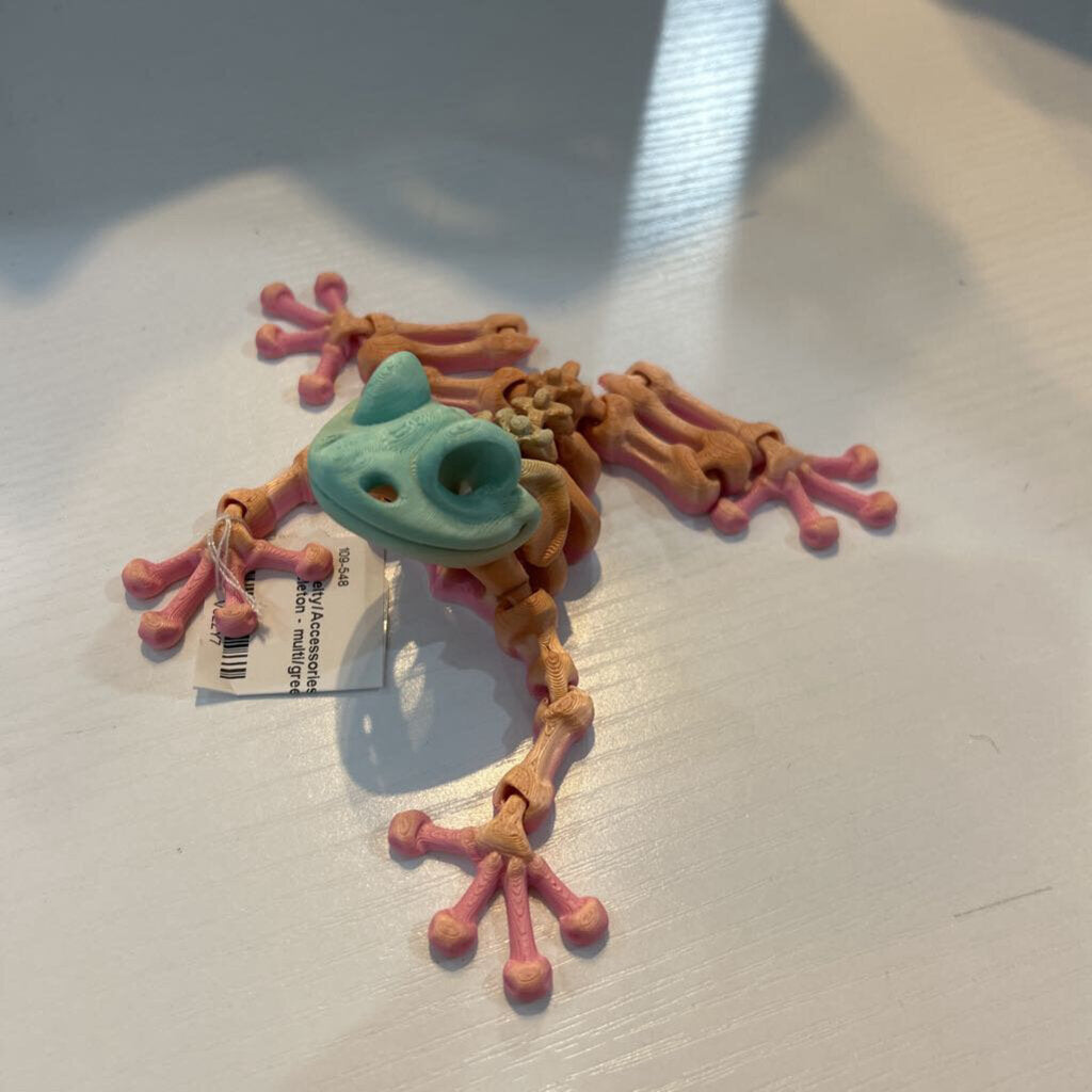Frog Skeleton - multi/pink head