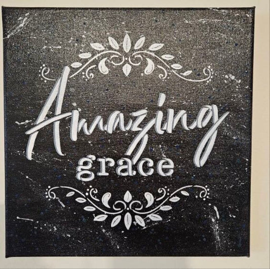 Canvas, Amazing Grace, Black & White